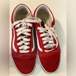 Vans Red Size 7.5 Women Sneakers Preloved